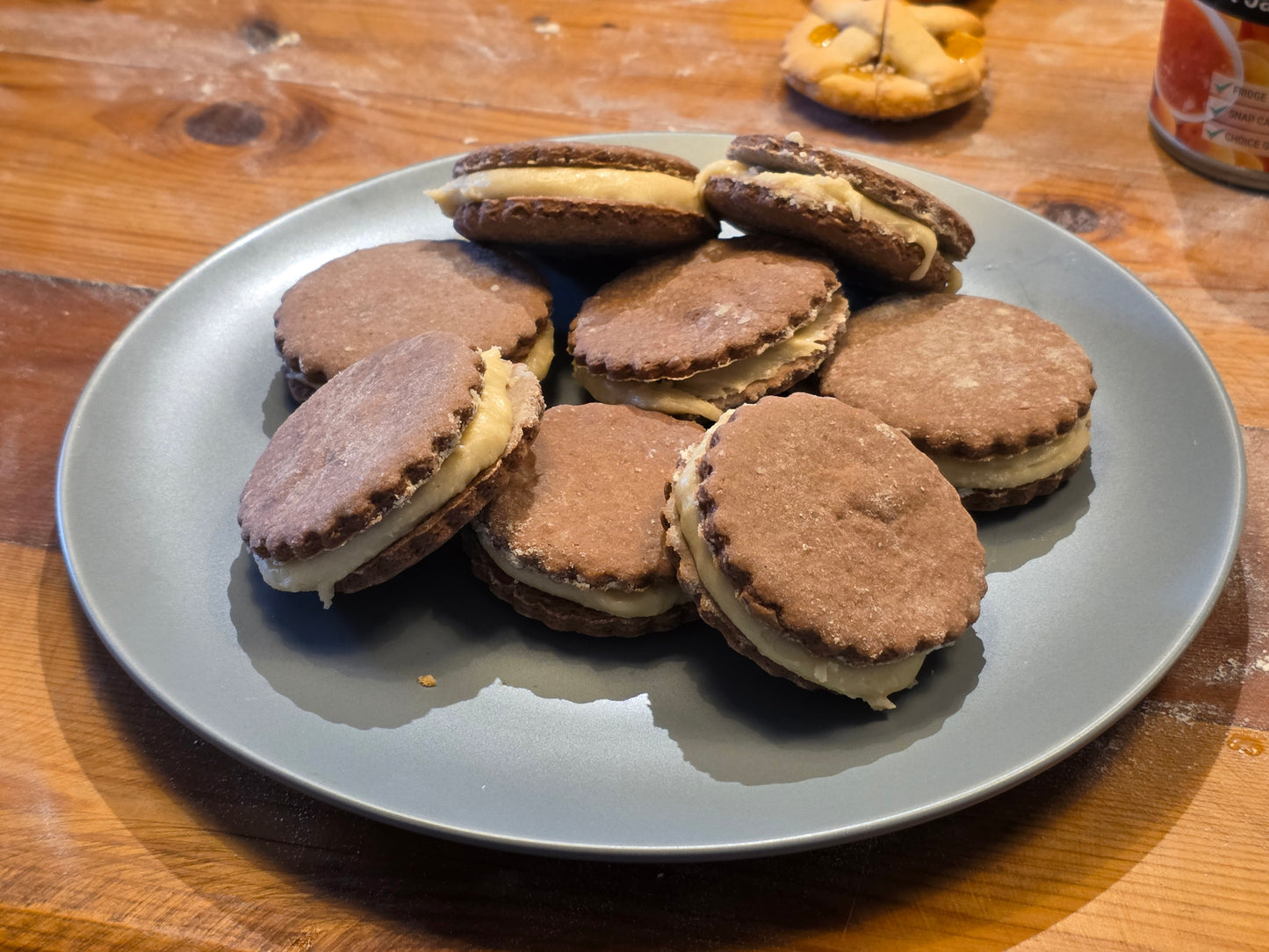 Salted Caramel Chocolate Sandwich Cookies (12pc)