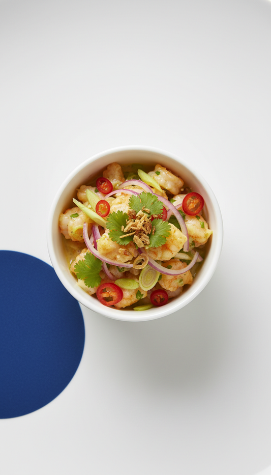 Golden Lemongrass Shrimp Ceviche Cup